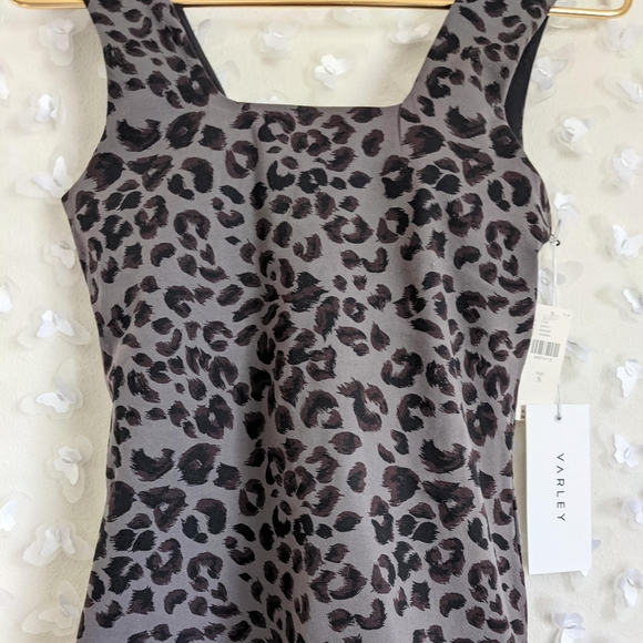 Varley Aletta Tank Top Carbon Cheetah Print S NEW - Picture 6 of 7